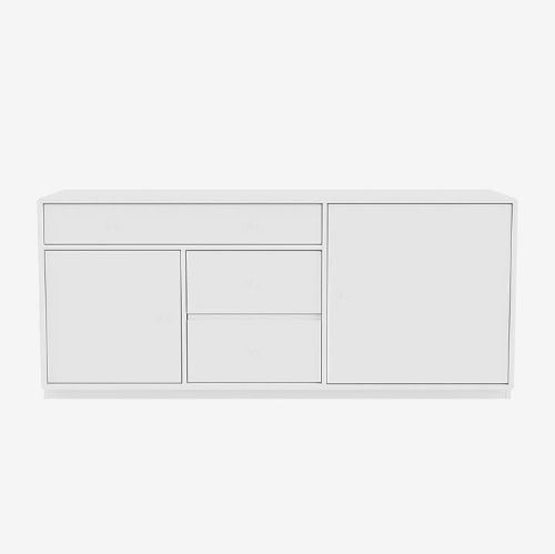 Montana Mega 200802 Beistelltisch mit Sockel 3 cm 115,2x38 cm - 101 NewWhite
