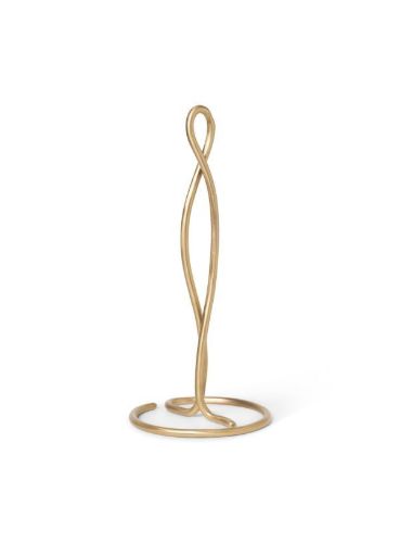 Ferm Living Curvature Paper Towel Holder H: 30,5 cm - Brass