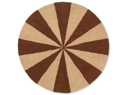 Ferm Living Arch Tufted Rug L Ø: 130 cm - Brick/Off-White