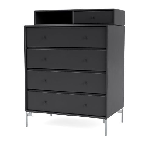 Montana Selection Keep Kommode med ben 69,6x82,2 cm - 04 Anthracite / Chrome
