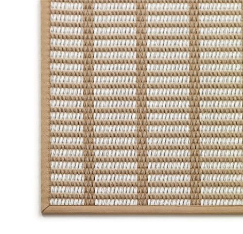 Woodnotes New York Teppich mit genähten Kanten 140 x 200 cm – Natur/Weiß
