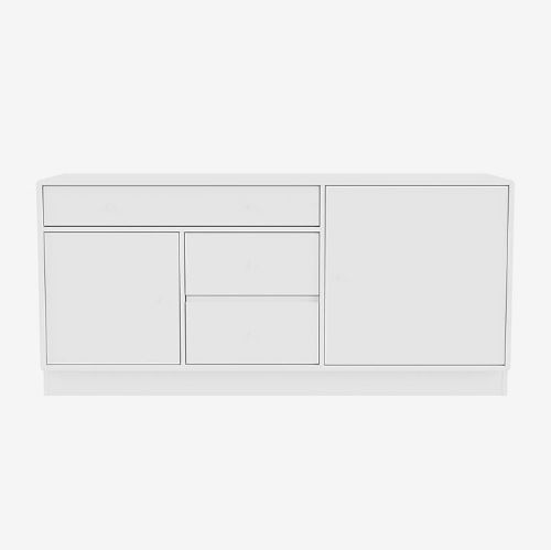 Montana Mega 200802 Beistelltisch mit Sockel 7 cm 115,2x38 cm - 101 NewWhite