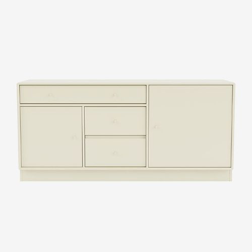 Montana Mega 200802 Beistelltisch mit Sockel 7 cm 115,2x38 cm - 150 Vanille
