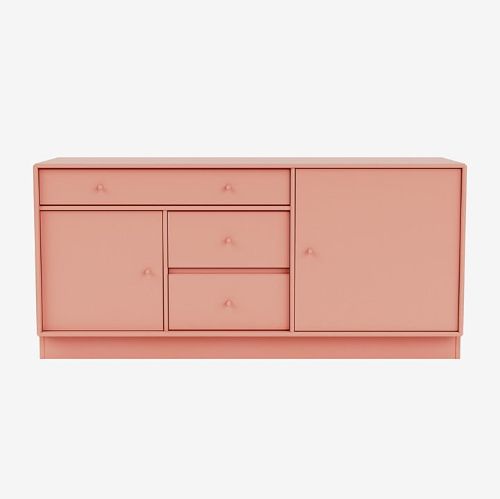 Montana Mega 200802 Beistelltisch mit Sockel 7 cm 115,2x38 cm - 151 Rhabarber