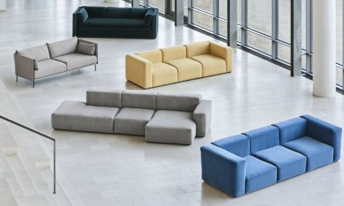 HAY Mags 3-Sitzer-Kombination 1 L: 268,5 cm – Hallingdal 130/Schwarz gebeizte Buche