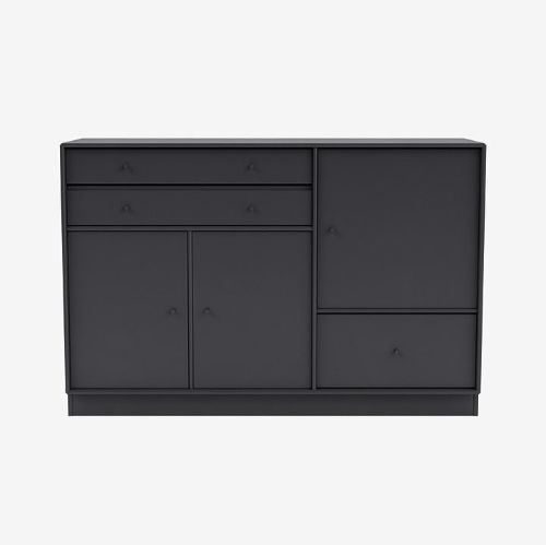 Montana Mega 201202 Beistelltisch mit Sockel 7 cm 115,2x38 cm - 04 Anthrazit