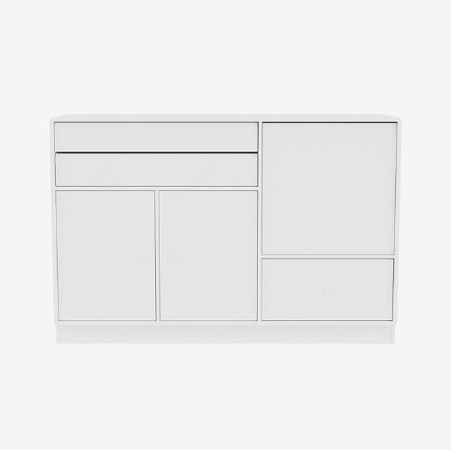 Montana Mega 201202 Beistelltisch mit Sockel 7 cm 115,2x38 cm - 101 NewWhite