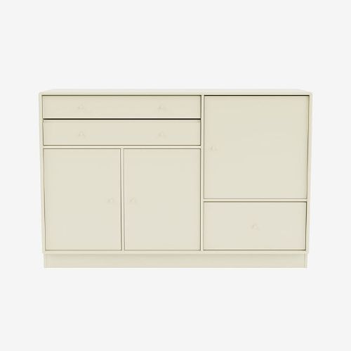 Montana Mega 201202 Beistelltisch mit Sockel 7 cm 115,2x38 cm - 150 Vanille