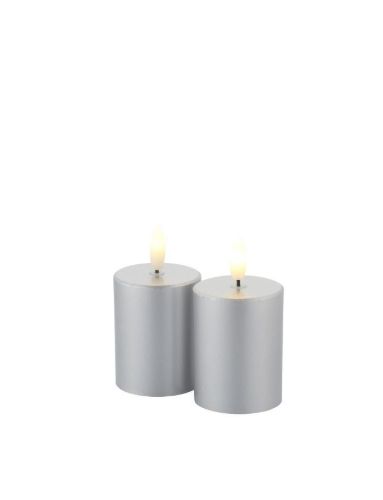 Sirius Sille Mini 2 stk Batteridrevet Stearinlys H: 7 cm - Sølv