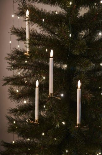 Sirius Sille Weihnachtsbaumbeleuchtung 10 Stk. H: 11 cm - Weiß