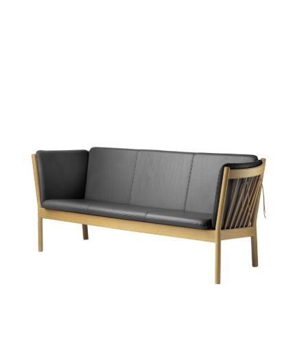 FDB Møbler J149 3-Personen-Sofa Erik Ole Jørgensen L: 185 cm – Natureiche/Schwarz