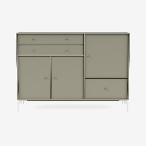 Montana Mega 201202 Beistelltisch mit Beinen 115,2x38 cm - 144 Fenchel / Schnee