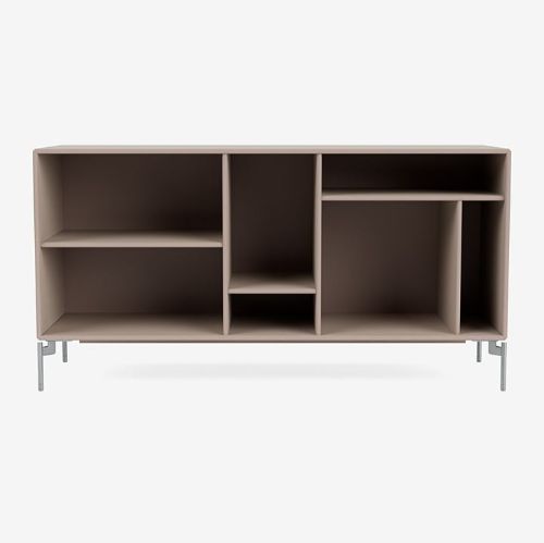 Montana Mega 200801 Beistelltisch mit Beinen 115,2x38 cm - 137 Pilz / Mattchrom