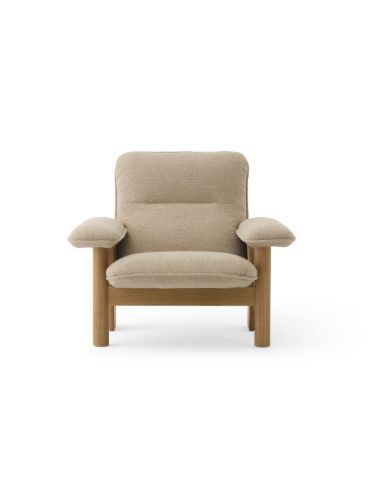 Audo Copenhagen Brasilia Lounge Chair SH: 39 cm - Natural Oak/Bouclé 02