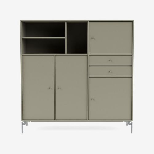 Montana Mega 201803 Beistelltisch mit Beinen 115,2x38 cm - 144 Fenchel / Food Chrom
