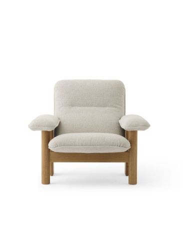 Audo Copenhagen Brasilia Lounge Chair SH: 39 cm - Natural Oak/Moss 0011