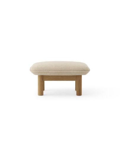 Audo Copenhagen Brasilia Ottoman H: 40 cm - Natural Oak/Bouclé 02