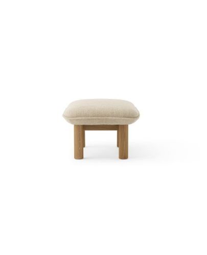 Audo Copenhagen Brasilia Ottoman H: 40 cm – Eiche natur/Schnalle