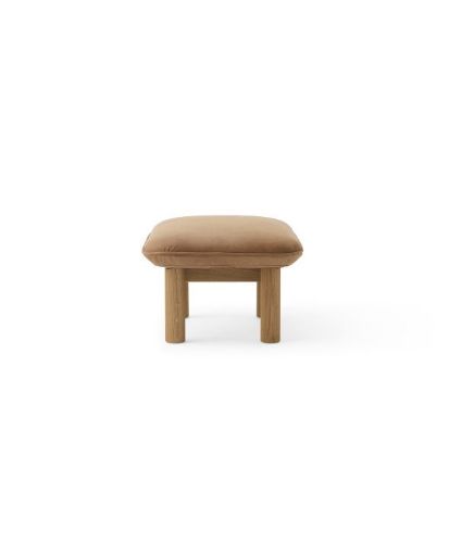 Audo Copenhagen Brasilia Ottoman H: 40 cm – Eiche Natur/Dünen Cognac