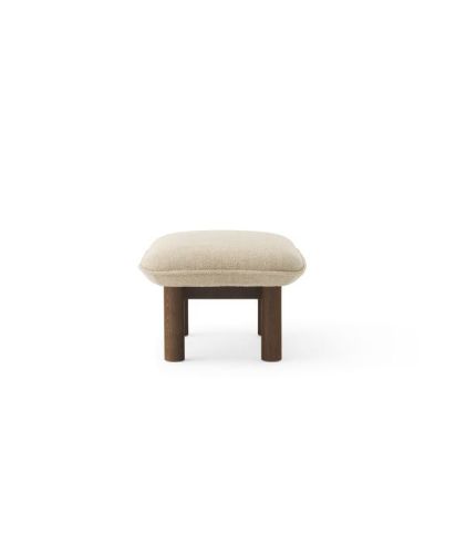Audo Copenhagen Brasilia Ottoman H: 40 cm – Dunkel gebeizte Eiche/Schnalle