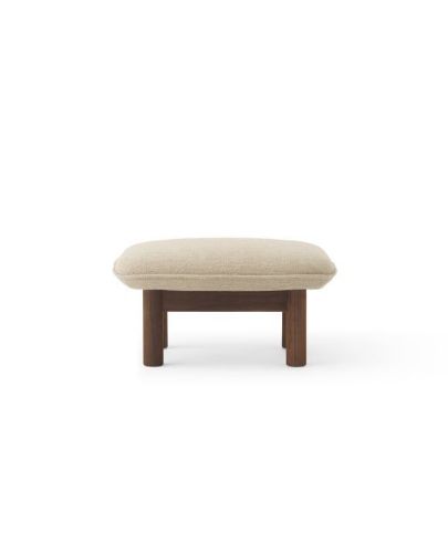 Audo Copenhagen Brasilia Ottoman H: 40 cm - Walnut/Bouclé 02