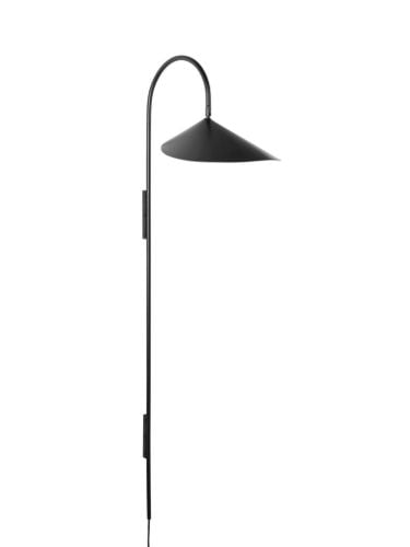 Ferm Living Arum Drehbare Wandleuchte, hoch, H: 127 cm – Schwarz