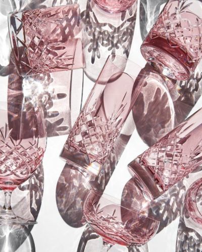 Frederik Bagger Crispy Eightball Glas 2stk 55 cl - Topaz/Pink