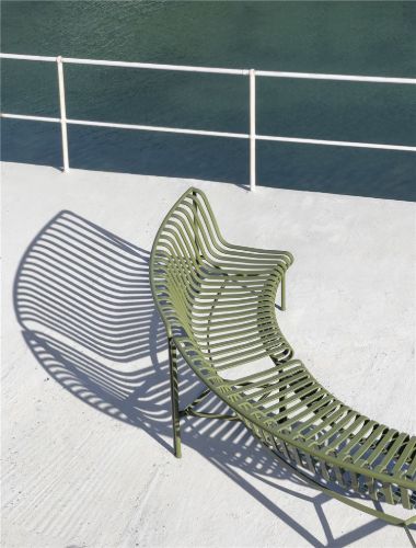 HAY Palissade Park Dining Bench In-In Starter Set/2er-Set L: 295,5 cm – Olive