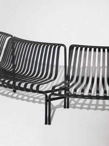 HAY Palissade Park Dining Bench Out / Add On / 1 Stk. L: 146 cm – Anthrazit