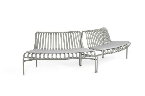 HAY Palissade Park Esszimmerbankkissen / Out-Out / 2er-Set L: 127 cm - Himmelgrau