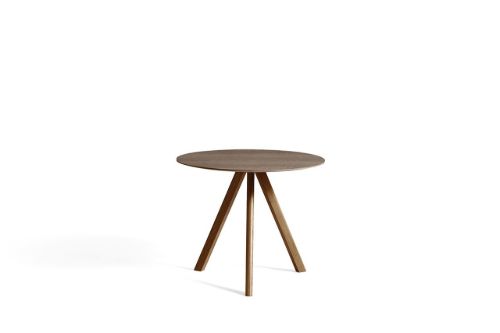 HAY CPH 20 Round Table Ø: 90 cm - Lacquered Solid Walnut/Lacquered Walnut Veneer