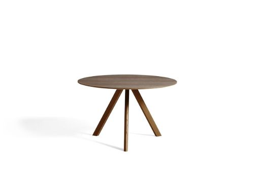 HAY CPH 20 Round Table Ø: 120 cm - Lacquered Solid Walnut/Lacquered Walnut Veneer