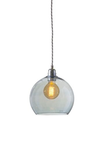Ebb & Flow Rowan Pendant Lamp M Ø: 22 cm - Topaz Blue/Silver OUTLET