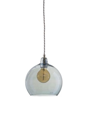 Ebb & Flow Rowan Pendelleuchte M Ø: 22 cm - Topasblau/Silber