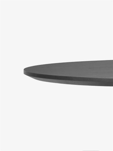 &Tradition In Between SK12 Esstisch Ø: 120 cm – Schwarz lackierte Eiche/Schwarzes Gestell