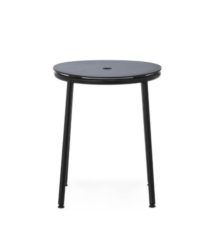 Normann Copenhagen Circa Hocker H: 45 cm – Schwarzes Aluminium