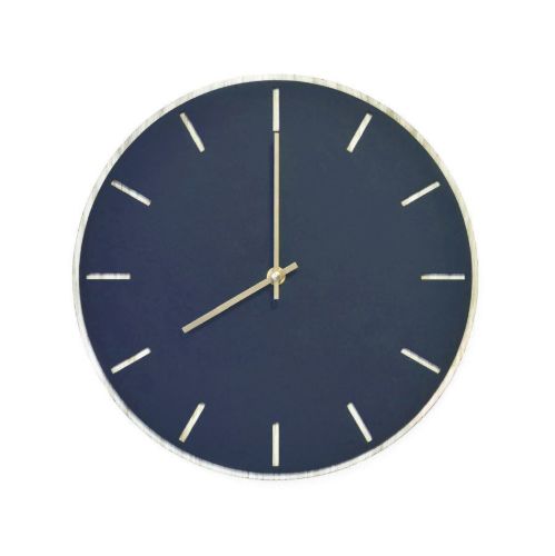 Hemverk Vægur Ø: 28 cm – Smokey Blue Oak/Gold