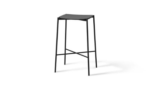 HANDVÄRK FURNITURE Paragon Bar Stool SH: 45,8 cm - Black/Black Oak OUTLET