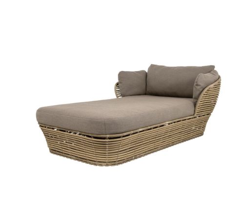 Cane-line Outdoor Basket Daybed Inkl. AirTouch Hyndesæt L: 203 cm - Taupe/Natural Weave