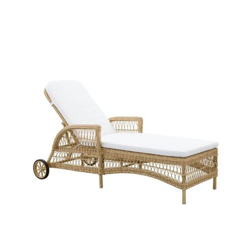 Sika-Design Georgia Garden Daisy Sunbed D: 194 cm - ALU Natur/CY101 White
