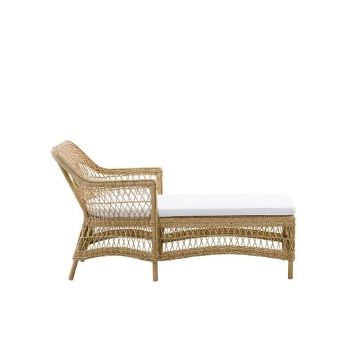 Sika-Design Georgia Garden Olivia Chaiselounge D: 150 cm – ALU Natur/CY101 Weiß