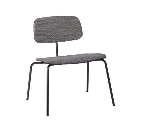 Montana Kevi 2063 Vollgepolsterter Loungesessel SH: 43 cm – Steelcut Trio 236/Schwarz lackierter Rahmen