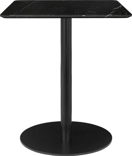 GUBI 1.0 Dining Table 60x60 cm - Black Marquina Marble/Black Base