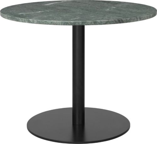 GUBI 1.0 Lounge Table Ø: 80 cm - Green Guatemala Marble/Black Base