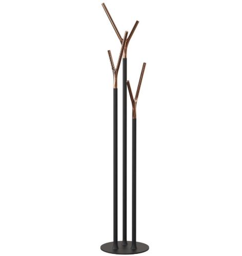 FROST WISHBONE Stumtjener H: 175cm - Mat sort/Poleret kobber