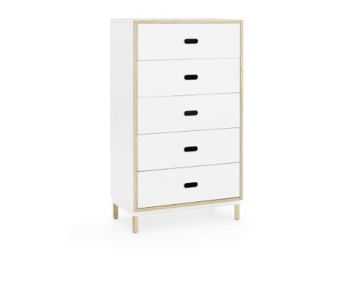 Normann Copenhagen Kabino Kommode 5 Schubladen H: 127 cm – Weiß