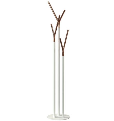 FROST WISHBONE Stumtjener H: 175cm - Mat hvid/Poleret kobber