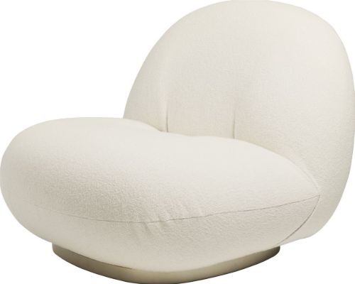 GUBI Pacha Lounge Chair - Pearl Gold/Harp 24 Ivory