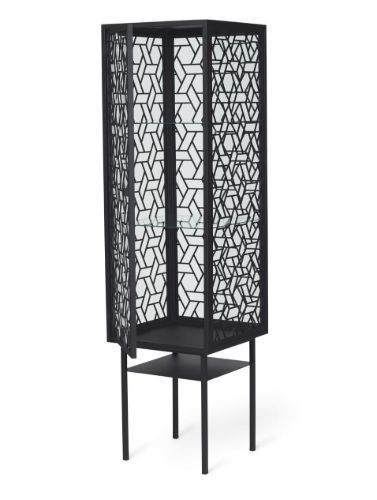 Warm Nordic Enigma Vitrine H: 180 cm - Schwarz