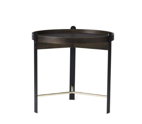 Warm Nordic Compose Bord Ø: 50 cm - Smoked Oak/Brass/Black